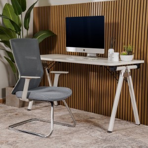 Power Visitor Office Chair Grey/Chrome Base