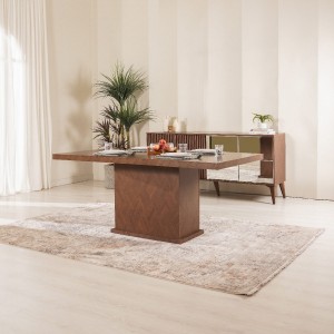 Venda 6 Seater Dining Table Brown