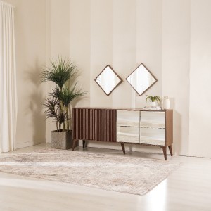 Venda Sideboard with Mirror Brown