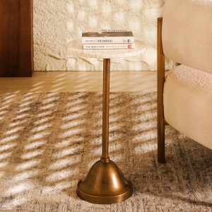 Frankie Side Table White Marble