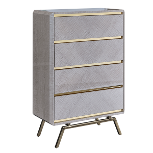 Ralph Chest of 4 Drawers Beige Glossy