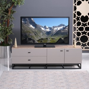 Akio TV Unit Grey/Stone