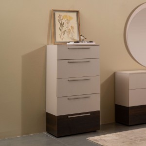 New Vicenza Chest Of Drawers Beige/Walnut
