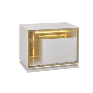 Pegaso Nightstand Left Cream/Gold