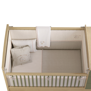 Miloo Baby Bedding Set Grey/White 80X130 Cm