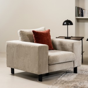 Genova 1 Seater Sofa Light Brown