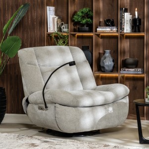 Brenda Electric Recliner Light Grey