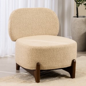 Milina Round Armchair Grey