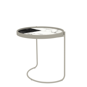 Valencia End Table White Marble Print