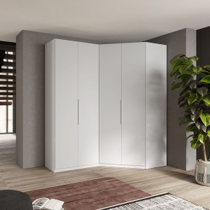 Start 2-Door Corner Wardrobe Matt White