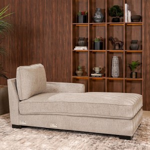 Drew Right Chaise Lounge Light Grey