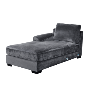 Drew Left Chaise Lounge Dark Grey