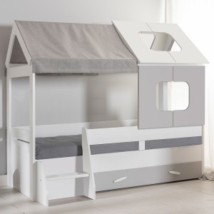 White House Eco 90X200 Kids Bed White/Grey
