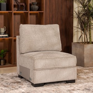 Drew 1 Seater Armless Sofa Light Grey