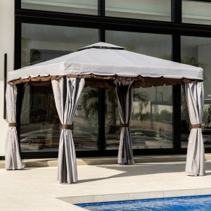 Turin Gazebo 3X3m Light Grey