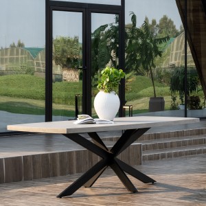 Salo 8 Seater Garden Dining Table Grey