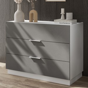 New Start Dresser White/Dark Grey