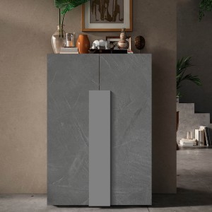 Jupiter 2-Door Shoe Cabinet Stone/Grey