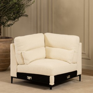Venice Wedge Corner Sofa White