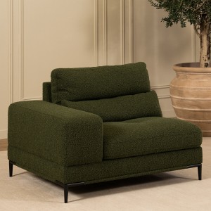 Venice 1.5 Seater Left Arm Corner Sofa Green