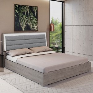 Pantone 180X200 Bed Grey Oak/White