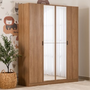 Victoria 4-Door Kids Wardrobe Dark Oak