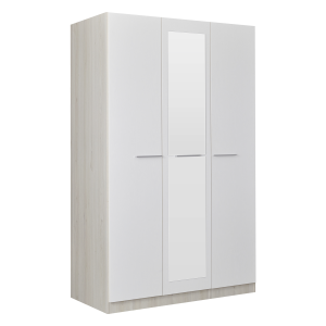 Lester Jr. 3-Door Kids Wardrobe Light Oak/White