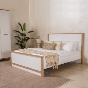 London 180X200 Bed Oak/White