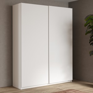 Swing Sliding Door Wardrobe Matt White 180 cm