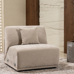 Serena 1.5 Seater Armless Sofa Cream
