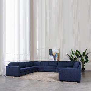 New Miami Big U Shape Corner Sofa -Blue