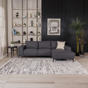 Emerson 2 Seater Sofa with Right Chaise Grey
