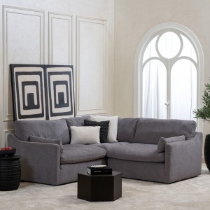 Ferrara 3 Seater L-Shaped Sofa Grey