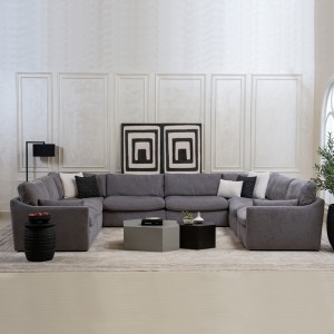 Ferrara 12 Seater U-Shaped Corner Sofa Grey