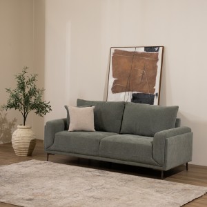 Jemma 3 Seater Sofa Grey with 2 Pillows 