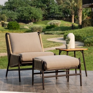Kevin Tea Set Beige + Ottoman + Coffee Table