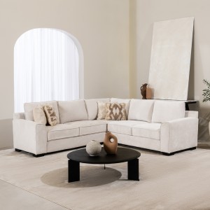 Drew 5 Seater Corner Sofa Beige