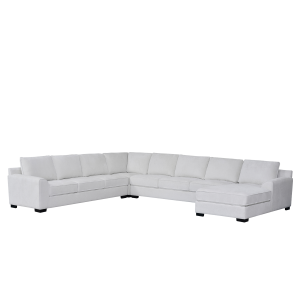 Drew 8 Seater Sofa with Right Chaise Lounge Beige