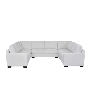Drew Small U-Shape Corner Sofa Beige