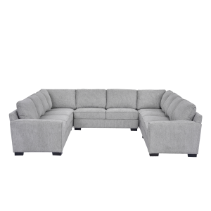 Drew Small U-Shape Corner Sofa Light Grey