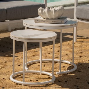 Mario 1+1 Coffee Table Set White