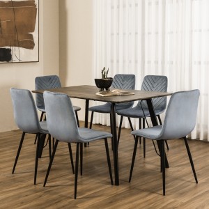 Angle 6+1 Dining Set Grey