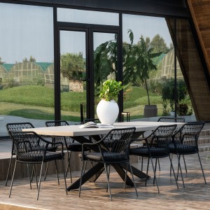 Salo 8+1 Garden Dining Set Grey