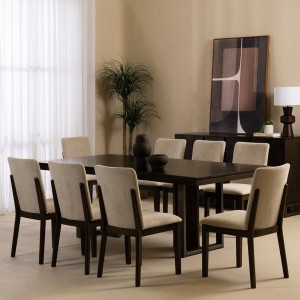 Varna 8+1 Dining Set Brown/Beige