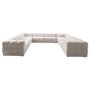 Dallas Small U-Shaped Corner Sofa Beige