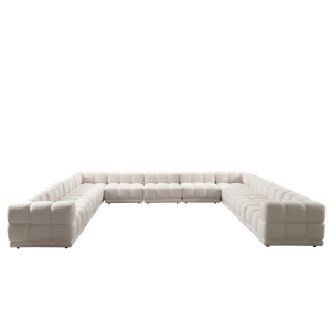 Dallas Big U-Shaped Corner Sofa Beige