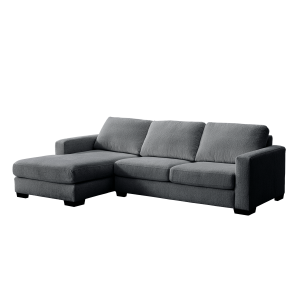 Montana 3 Seater Corner Sofa with Left Chaise Lounge Dark Grey