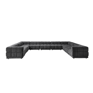 New Dallas Big U-Shape Corner Sofa Dark Grey