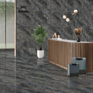 Galaxy Porcelain Slab Polished Black 80X160 cm