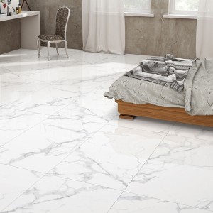 Victoria Porcelain Floor Tile Polished White 60X120 cm